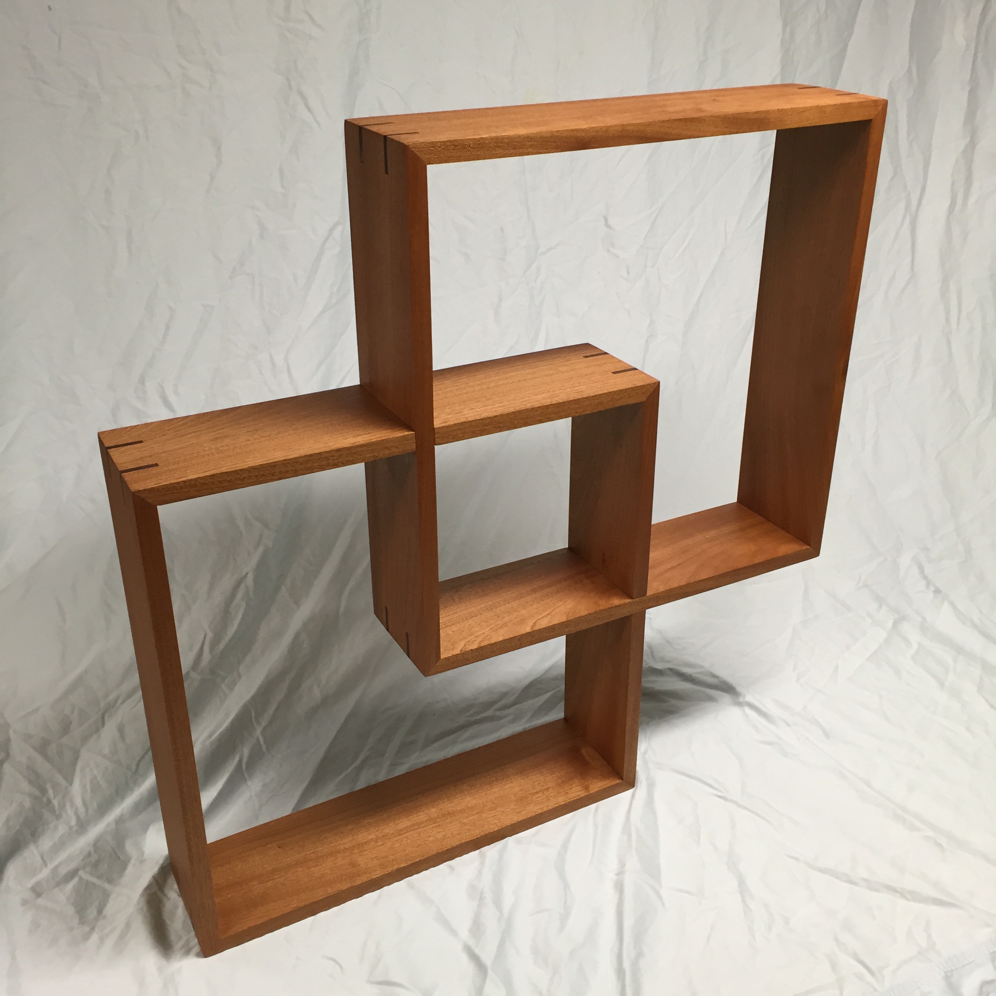Intersecting Box Shelf Merzke Custom Woodworking